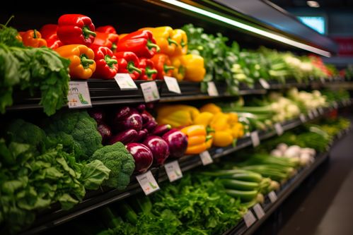 农产品新鲜蔬菜货架摄影图 展现自然与生活的美好交融